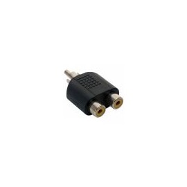 Adaptador de plug RCA a 2 jacks RCA