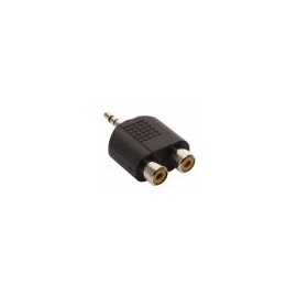 Adaptador de plug 3,5 mm a 2 jacks RCA, estéreo