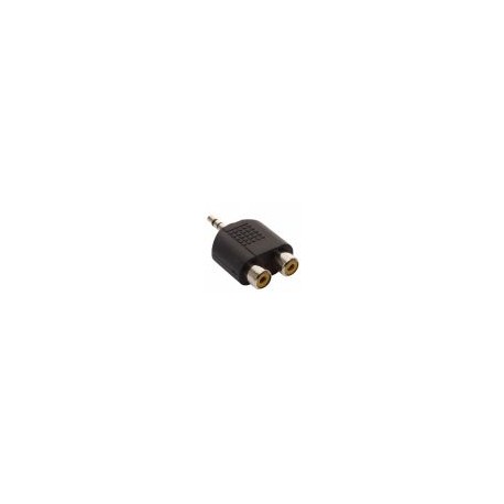 Adaptador de plug 3,5 mm a 2 jacks RCA, estéreo