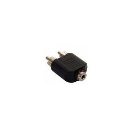 Adaptador de 2 plugs RCA a jack 3,5 mm, estéreo