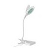 Lámpara LED con lupa (3x), cuello flexible y pinza