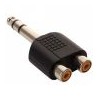 Adaptador de plug 6,3 mm a 2 jacks RCA, estéreo