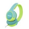 Audífonos de diadema resistentes con cable ultraplano duo color