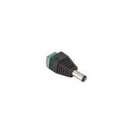 Adaptador plug invertido 2.1 mm a 2 terminales atornillables