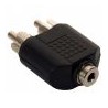 Adaptador de 2 plugs RCA a jack 3,5 mm, estéreo